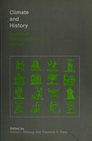 Climate and history : studies in interdisciplinary history /