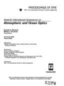 Seventh International Symposium on Atmospheric and Ocean Optics : 19-22 July 2000, Tomsk, Russia /