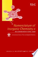 Nomenclature of inorganic chemistry.
