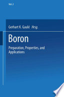 Boron. based on papers presented at the 1964 Paris International Symposium on Boron  /