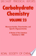 Carbohydrate chemistry. a review of the recent literature publ. during 1989 /