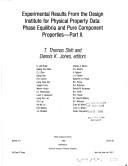 Experimental results from the Design Institute for Physical Property Data : phase equilibria and pure component properties--Part II /