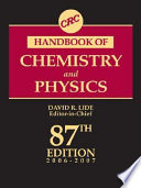 CRC handbook of chemistry and physics.