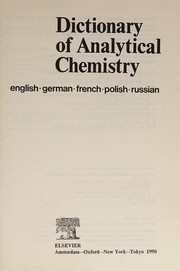 Dictionary of analytical chemistry /