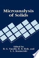 Microanalysis of solids /