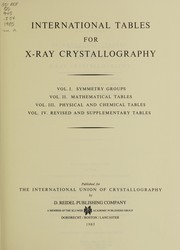 International tables for X-ray crystallography.