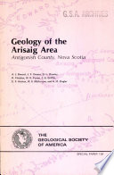 Geology of the Arisaig Area, Antigonish County, Nova Scotia /