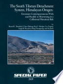 The South Tibetan detachment system, Himalayan orogen : extension contemporaneous with and parallel to shortening in a collisional mountain belt /