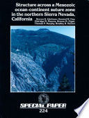 Structure across a Mesozoic ocean-continent suture zone in the northern Sierra Nevada, California /