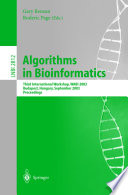 Algorithms in bioinformatics : Third International Workshop, WABI 2003, Budapest, Hungary, September 15-20, 2003 : proceedings /
