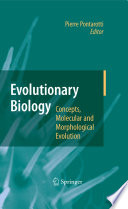 Evolutionary biology : concepts, molecular and morphological evolution /