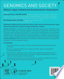 Genomics and society : ethical, legal, cultural and socioeconomic implications /