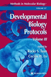 Developmental biology protocols.