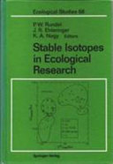 Stable isotopes in ecological research /