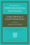 Handbook of phycological methods /