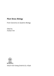 Plant stress biology : from genomics to systems biology /