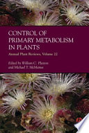 Control of primary metabolism in plants /