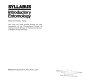 Syllabus : introductory entomology /
