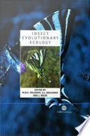 Insect evolutionary ecology : proceedings of the Royal Entomological Society's 22nd Symposium /