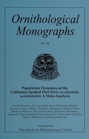 Population dynamics of the California spotted owl (Strix occidentalis occidentalis) : a meta-analysis /