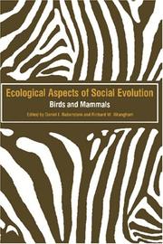 Ecological aspects of social evolution : birds and mammals /