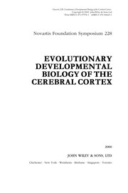 Evolutionary developmental biology of the cerebral cortex.