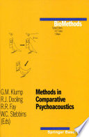 Methods in comparative psychoacoustics /