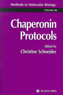 Chaperonin protocols /