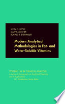 Modern analytical methodologies in fat- and water- soluble vitamins /