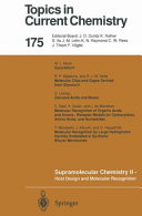 Supramolecular chemistry II : host design and molecular recognition /