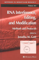 RNA interference, editing, and modification : methods and protocols /