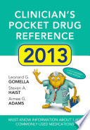 Clinician's pocket drug reference 2013 /