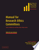 Manual for research ethics committees /