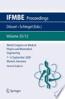 World Congress on Medical Physics and Biomedical Engineering, September 7 - 12, 2009, Munich, Germany.