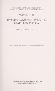 Research and evaluation in health education /