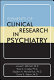 Elements of clinical research in psychiatry /