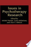 Issues in psychotherapy research /