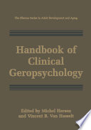 Handbook of clinical geropsychology /