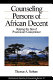 Counseling persons of African descent : raising the bar of pratitioner competence /