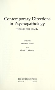 Contemporary directions in psychopathology : toward the DSM-IV /