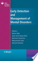 Early detection and management of mental disorders /