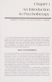 Psychotherapies : a comparative casebook /