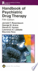 Handbook of psychiatric drug therapy /