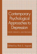 Contemporary psychological approaches to depression : theory, research, and treatment /