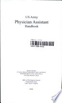 US Army physician assistant handbook.