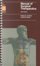 Manual of surgical therapeutics /