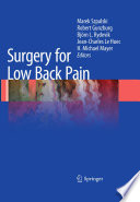 Surgery for low back pain /