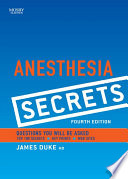 Anesthesia secrets /