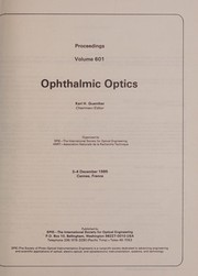 Ophthalmic optics : 3-4 December 1985, Cannes, France /