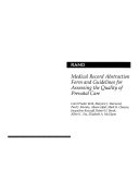 Medical record abstraction form and guidelines for assessing the quality of prenatal care /